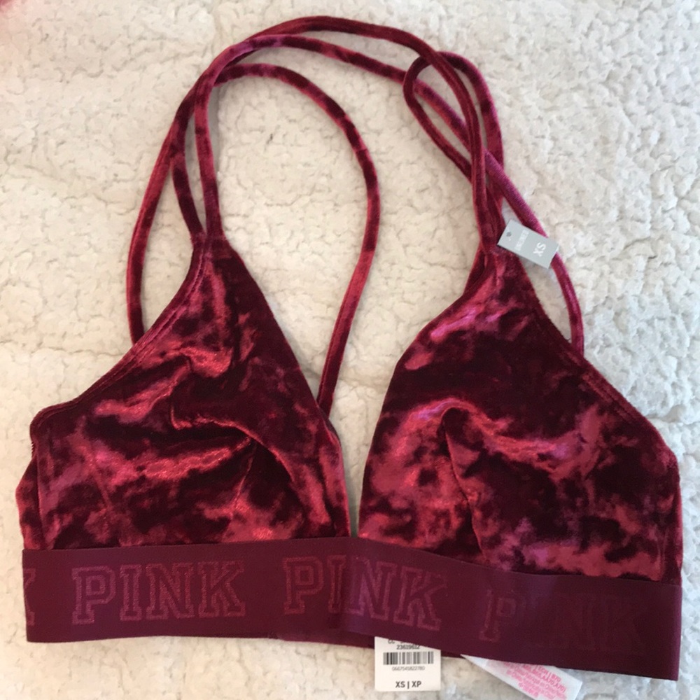 PINK velvet bra